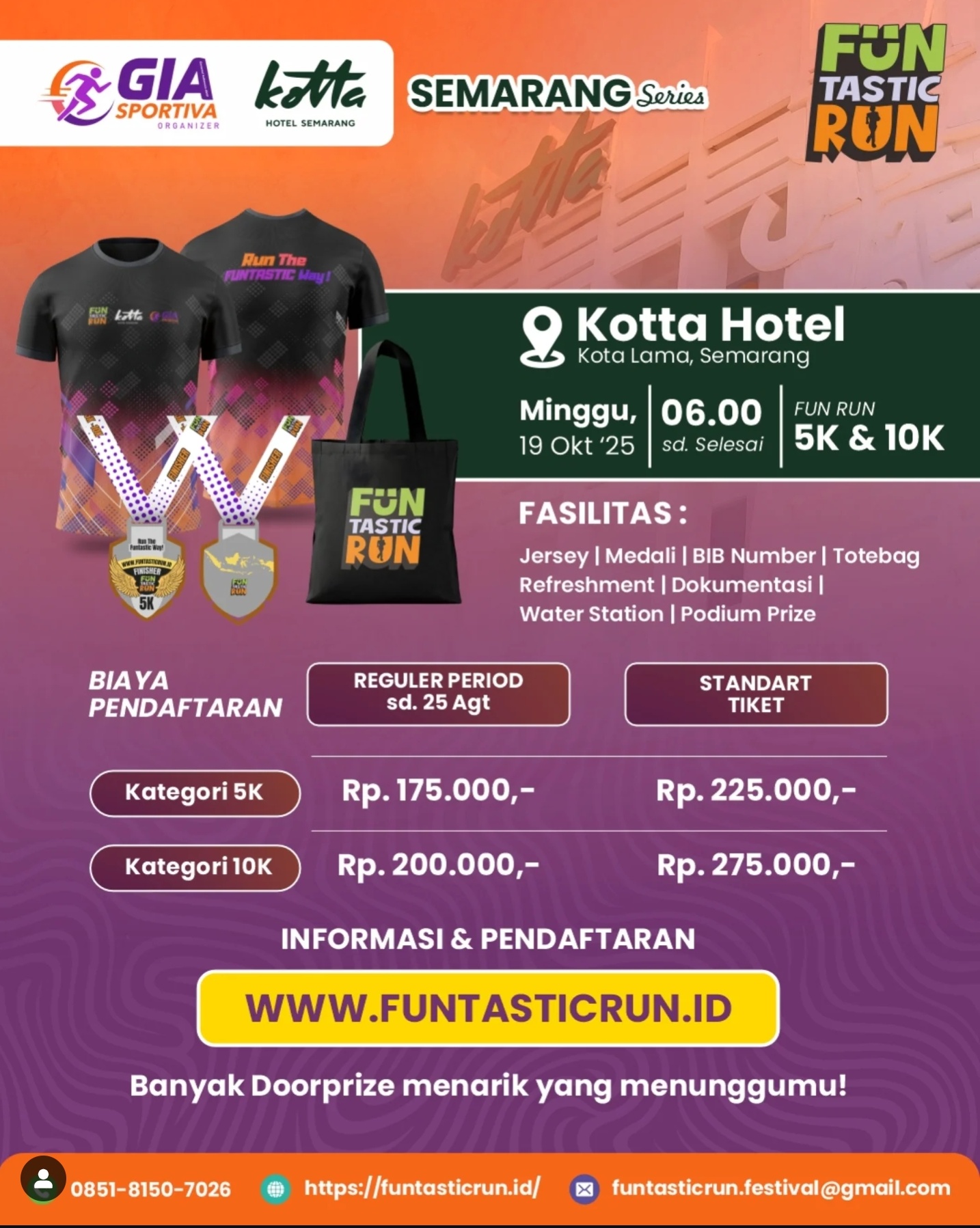 Funtastic Run Semarang Series 5K & 10K @Kotta Hotel